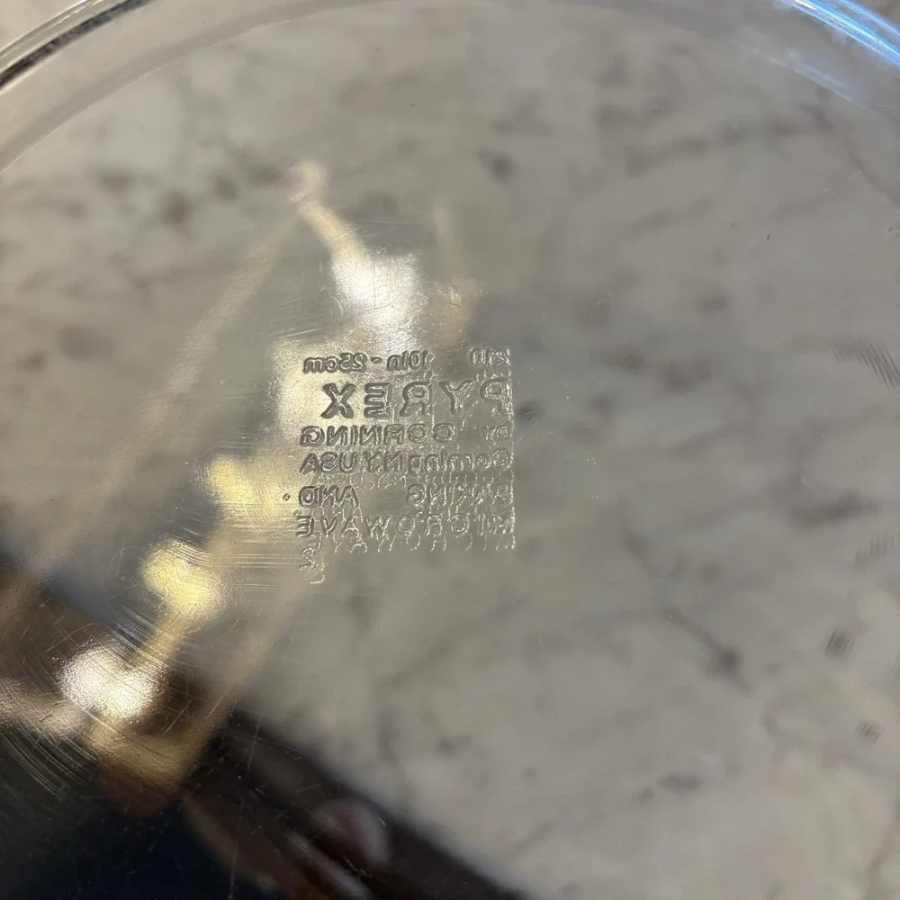 3 Vintage Pyrex Corning #209 Glass Pie Plate Baking Dish Pan 8, 9, 10 inch Clear